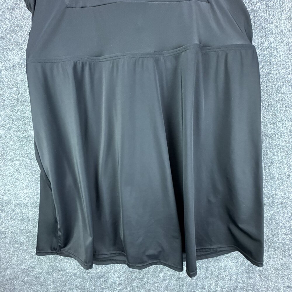 Swimsuits For All Black One Piece Swimdress Size 24 Empire‎ Square Neck - Picture 6 of 10